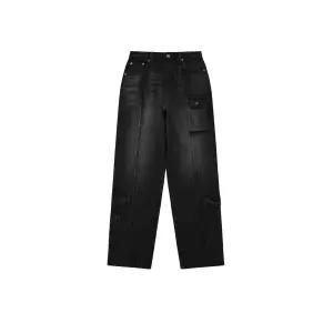 [키르시]두들 라벨 카고 팬츠 KDQWCDP520M_BKA