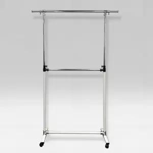 이동식 2단 900-1행거/스탠드/행거/헹거/바지/걸이/스탠딩/옷걸이/튼튼/드레스룸/바퀴/스텐드/매장용/일자