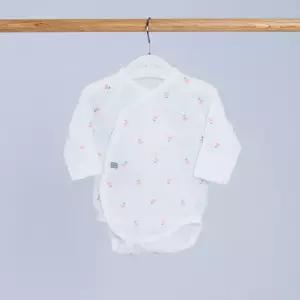 [달퐁]큐비앤맘 핑크하트 메쉬 배냇 바디슈트 신생아 아기바디수트