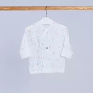 [달퐁]큐비앤맘 핑크하트 메쉬 배냇저고리 신생아