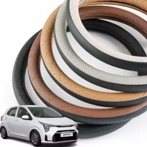 모닝 핸들커버 퀄팅라인 블랙 원형