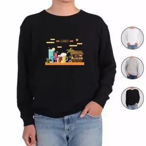 [하프클럽/알티피아]맨투맨 전색상 여름 휴가 바다 해변 1 프린트셔츠