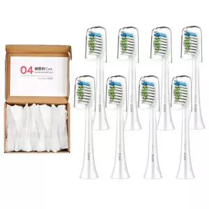 (8개입) 바른이케어 필립스 호환 전동칫솔모 HX6064 다이아몬드클린 화이트 옵티멀 클린