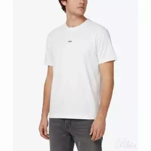 APC 마이크로 로고 박시핏 반소매 티셔츠 상의 화이트 블랙 COHBWF26387TAG