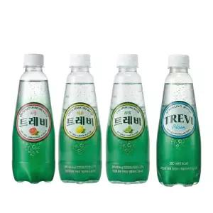 트레비 탄산수 300ml 페트 4종 40개 (플레인/라임/레몬/자몽) 롯데칠성 탄산수