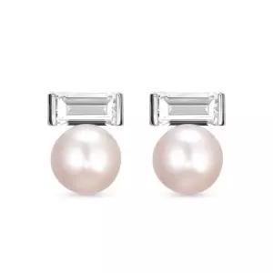 18k 에덴 담수진주 귀걸이 랩 다이아몬드)
