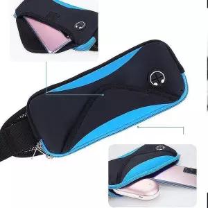 Coms 레저용 포켓 벨트형 팔 고정 벨크로 주머니 가방