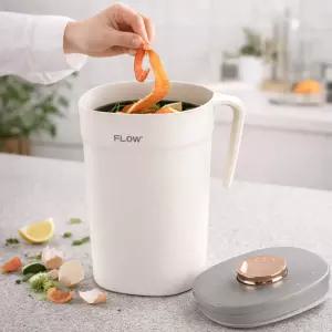 진공 밀폐 음식물 쓰레기통 3L 잔반통 보관통 음쓰통 원터치