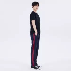 국내생산 두줄 네이비 레드라인 츄리닝 체육복 학교 바지 생활복