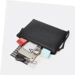 스타일링 매치 SIMPLE 가죽 메쉬 클러치백 블랙 LARGE