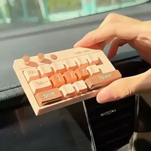 루엠블 차량용 주차번호판 전화번호 핸드폰 연락처 새차선물 키보드 부착 알림판 차 자동차
