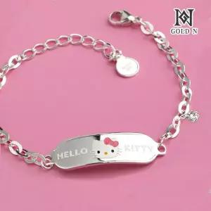 헬로키티 타원형 미아방지 팔찌_실버