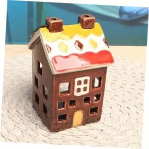 도자기소품 유럽풍 미니하우스 캔들홀더 장식소품(초콜릿케익)