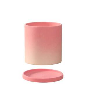 심플 소쿠리 그라데이션 핑크 세라믹 스트레이트 화분 그린 식재 토분 장식 통기 대구경