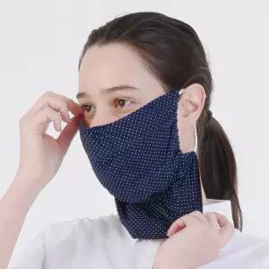 포로드 도트패턴 양면 마스크 국내산 얼굴 햇빛가리개 골프 등산 낚시 운동 자전거