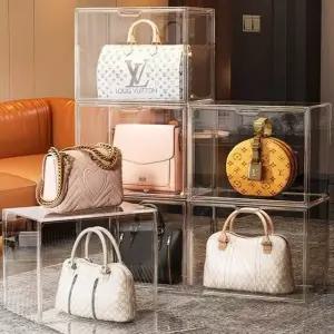 [골드스마일]투명 가방 수납박스 핸드백 케이스 정리함 진열 보관함 정리대