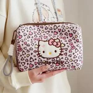 산리오 헬로키티 하트호피 핑크 파우치 로프 스트랩 화장품 정리 보부상 대용량 수납 여행준비