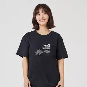 박스반팔티 키밍 독도 한국땅 우리땅 그래픽 캐쥬얼 반팔티 오버핏반팔티