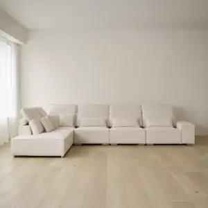 [우관제 갤러리] 제이미 6인 코너형 레노브 패브릭 모듈 소파 스툴별매)