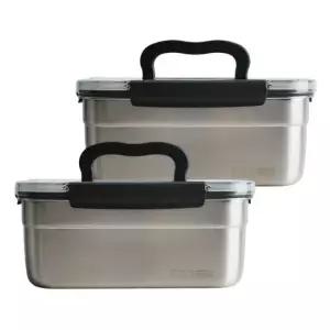 올품락 포스코 STS304 에코 스텐밀폐용기 핸디 2호 3L x 2개