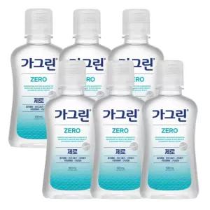 가그린 제로 구강청결제 100ml x 6개/가글/구강/세정제/가글액/입냄새/제거/어린이/제거제/구취/휴대용