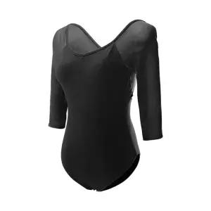 성인 발레복 댄스복 연습 7부소매 점프슈트 레오타드