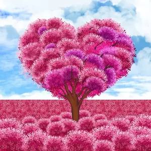 형 하트 핑크 케이엠엘리 캔버스 보석십자수 나무 30x30 [fAD3DB9]