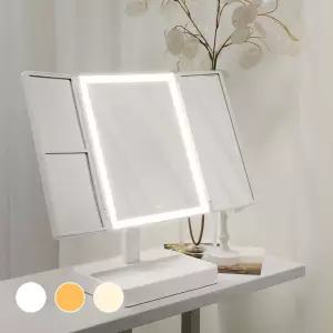 LED 조명 3면 탁상 화장 거울 LUAZ-AC12