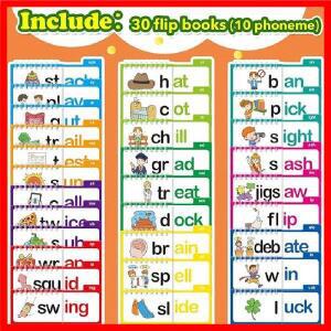 독서 플립북 읽기 및 운율 단어 가족 플래시 카드 영어 어휘 교육