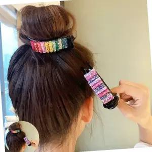 올림집게핀 알록달록 똥머리 올림머리 고정 집게핀 헤어핀