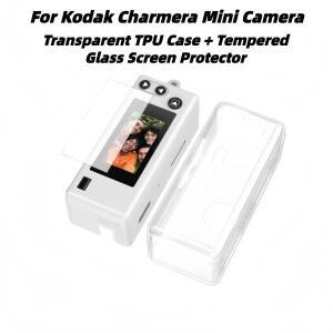 코닥 차메라 미니 카메라용 보호 키트 2 in 1 세트(TPU 케이스, 강화 유리 화면 포함)
