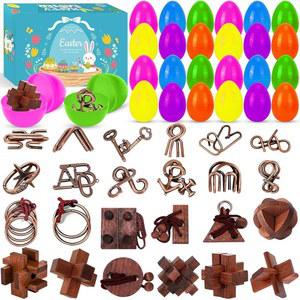 24팩 이스터 에그와 뇌 티저 교실 퍼즐 성인용 바구니 부활절 및 남학생을 스터퍼, 에그 10대 상품 선물 헌트 장난감, 위한