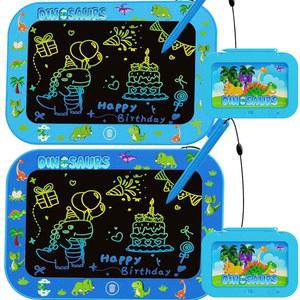 어린이용 2팩 LCD 필기 태블릿, 8세 전자 컬러풀 학습 선물(라이트앤다크블루-10IN) 유아 위한 드로잉 패드, 낙서 장난감 태블릿 보드 10인치 소년 3명을 가능한 교육용 재사용