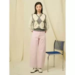 [빈폴레이디스]오버 다잉 데님 팬츠 라이트핑크 (BF5221C03Y) .