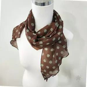여성 패션 데일리 쉬폰 소재 물방울 도트 패턴 롱 스카프 목도리 숄 액세서리