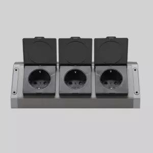 매직 코너 콘센트 코드형 BIB-003 다크그레이 욕실 멀티 매립 매립형 매입 전기 가구