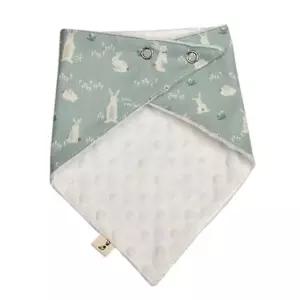 턱받이 순면 극세사 스노우빕 민트토끼 아기 스카프빕