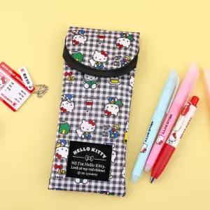 헬로키티 패턴 플랫 파우치 필통