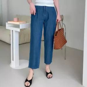 G126223 (뒷밴딩) 린넨통바지 청통바지 택1