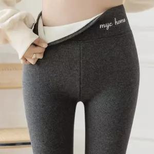 두툼한 양털레깅스 하이웨스트 골지 겨울 보온 타이즈 스판 여성 복 롱 조깅복 치마 여자