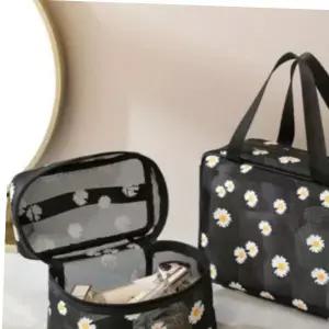 메쉬 가방 화장품 파우치 데이지 손잡이 대용량 대형