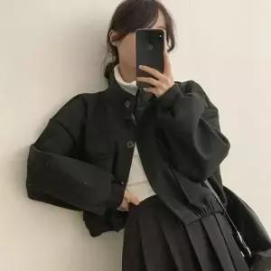 크롭 여성 캐주얼 가오리핏 봄 코트 봄아우터 자켓 봄코트 여성코트 자켓 크롭 봄아우터