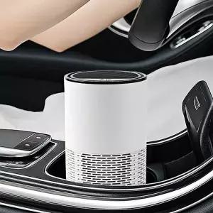 차량용 공기청정기 화이트 무드등 유해가스