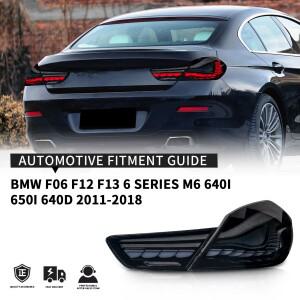 BMW 6 시리즈 F12 2010-2017 용 자동차 부품 미등 어셈블리 플러그 앤 플레이 LED 다이나믹 리어 램프