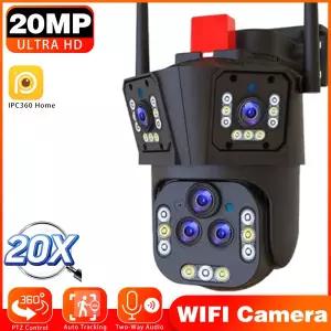 호환 IPC360 홈 방수 야외 카메라 HD 20MP 20배 줌 WiFi 카메라 야간 투시 양방향 인터콤 IP CCTV 인체 감