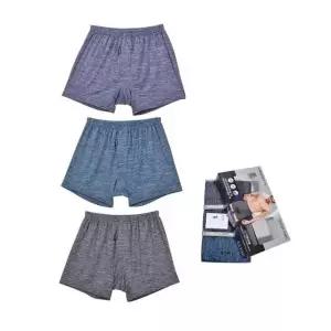 남자팬티트렁크 실크터치 냄새방지 위생 남성 트렁크팬티 3매입