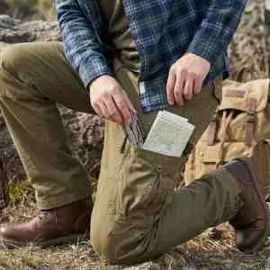 남성 봄 간절기 멀티포켓 전술카고 밴딩 바지 밑단 스트링 작업복 팬츠