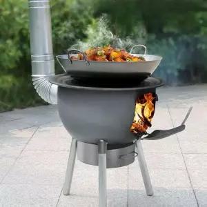 가마솥 장작구이 캠핑 화롯대 농촌 가계용 화로 화덕 바베큐 드럼통화덕 아궁이