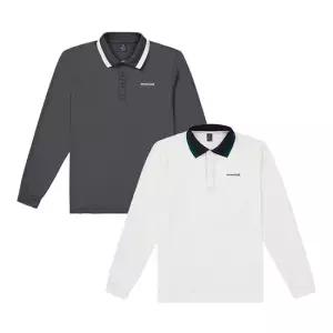 몽벨 남성 카라 배색 긴팔 티셔츠