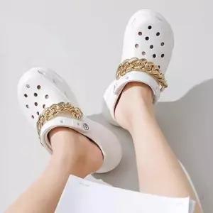 [에이치플러스몰]체인 진주 신발장식 파츠 신발악세사리 진주 사슬 메탈 장식